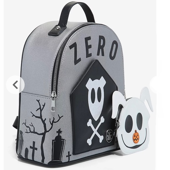 DISNEY THE NIGHTMARE BEFORE CHRISTMAS Zero Tombstone MINI BACKPACK & COIN PURSE!